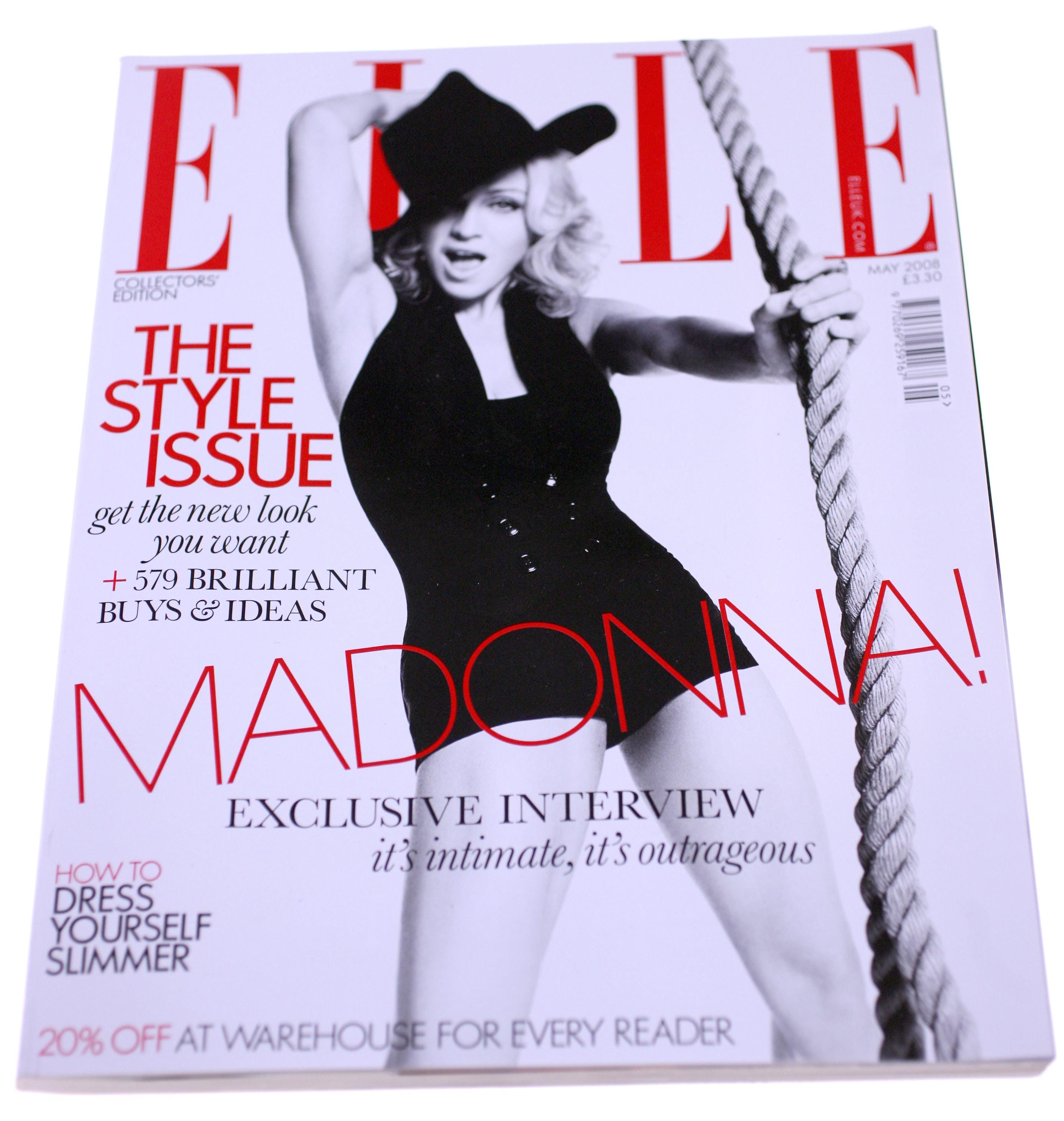 ELLE Magazine-english Issue-may 2008-madonna Front Cover-new