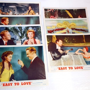 Lobby Cards - 'Easy to Love' film del 1953 - 7 cartoline originali del film - 35,5 cm x 28 cm (peso: 108 g) Spedizione GRATUITA