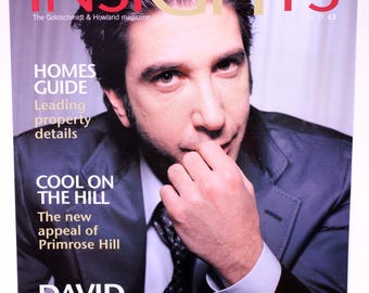 Revista London Insights - Verano 2005 - Portada de David Schwimmer - Estilo de vida londinense - NUEVO - Peso 350 g - Envío gratuito