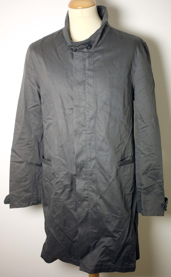 John Varvatos, John Varvatos mens vintage grey cotton-blend summer coat-Chest 38 "/ 40" -circa 00s-Weight: over 1Kg packed-FREE postage