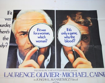 Alec Cawthorne Sleuth Movie 1972 Streaming Movie Poster 'sleuth