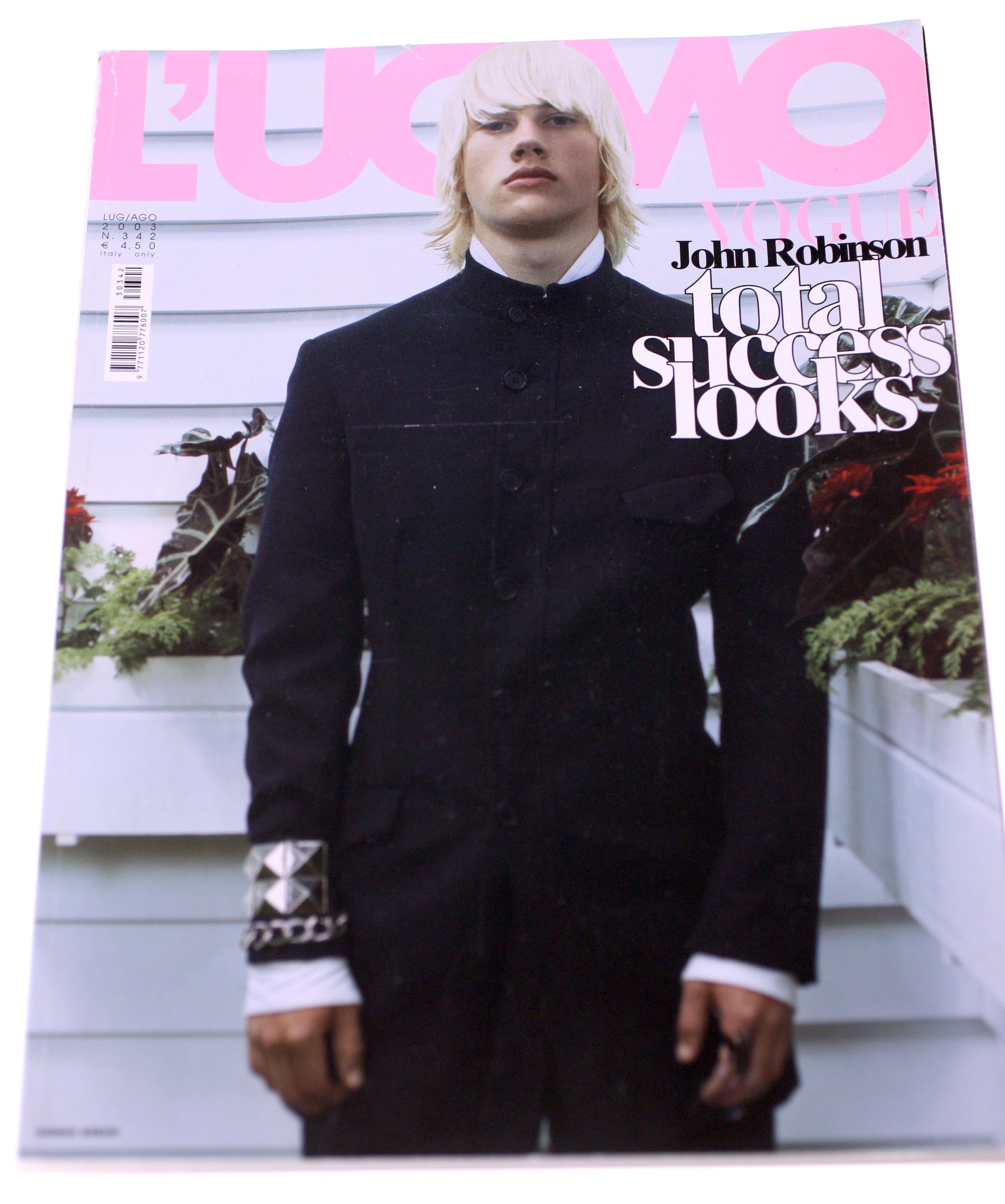 L'uomo Vogue Italia Men's Magazine-no. 342-july/august 2003-john