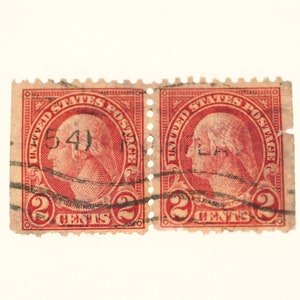 Sello de George Washington de 2 centavos con escudo rojo carmín de 1927. Matrícula de máquina. Perforación. Envío GRATIS.