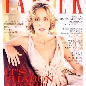 Tatler magazine-Sharon Stone front cover-British edition-It's Sharon Stone Issue-February 2010-Vol 305-No 2-NEW-Weight 520g-FREE postage