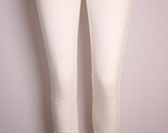 Sass & Bide 'Sydney' ladies skinny white jeans-circa 1990s-Waist 25"-made in Australia (Weight: 462g) FREE postage