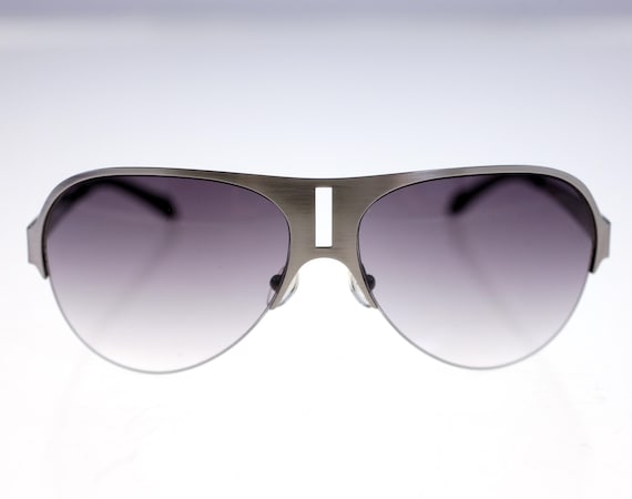 Lunettes De Soleil THIERRY MUGLER Collector Année 2000 - Monture Argentée Métal - Occasion