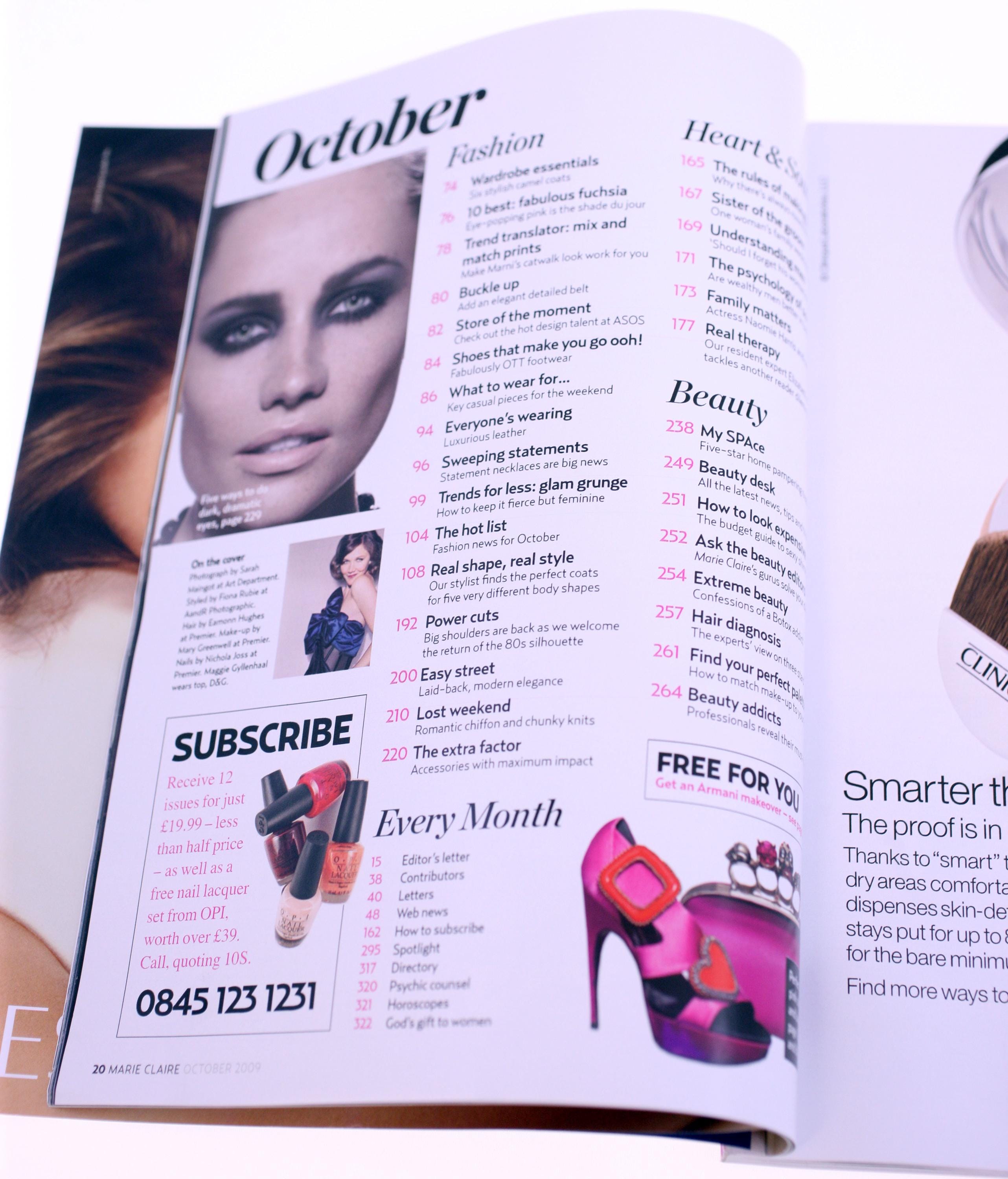 Marie Claire Magazine-uk Issue No.254-october 2009-maggie