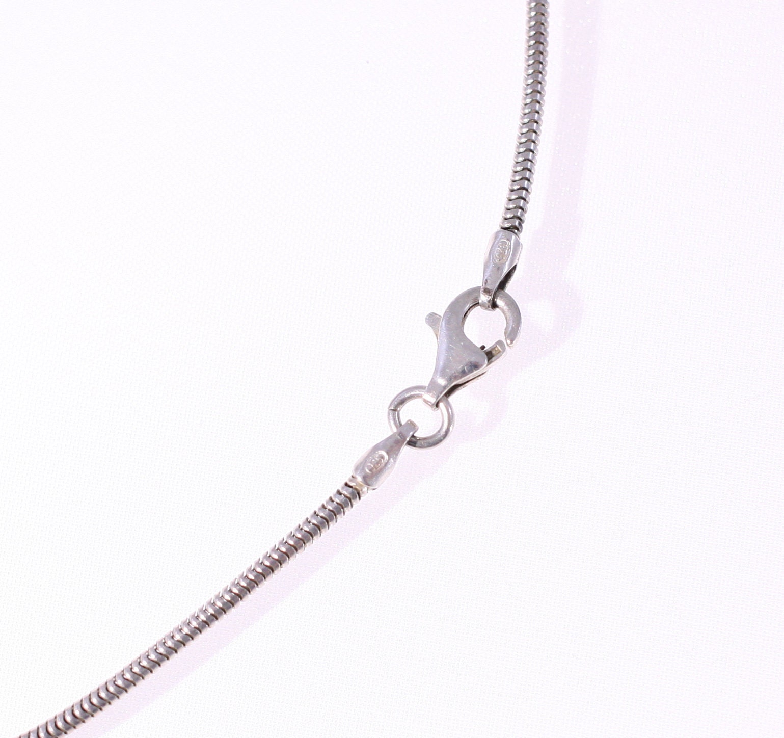 Sterling Silver Necklace With Love Heart Pendant Inset With a - Etsy