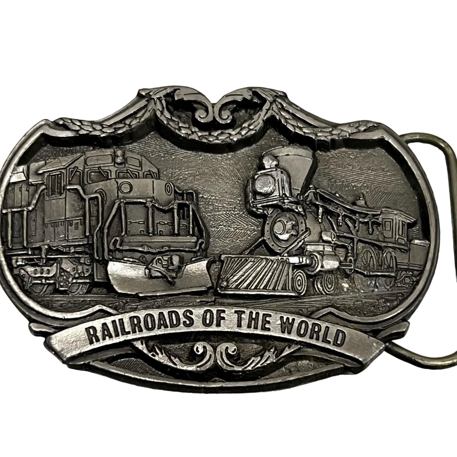 Vintage 1995 Bergamot Leather Embossed Train Belt Colored Railroad Buckle Train Belt Buckle - Etsy Sweden main image 4