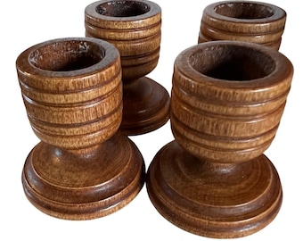 HALLMARK vintage wooden candle holders