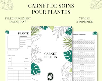 フランス語での植物の手入れの本 | 7 ページ 印刷可能 |やることリスト |水やりリマインダー |植物シート |ウィスリスト |インタビュー