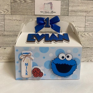 Cookie Monster Treat Box, Sesame Street Favor Bag, Cookie Monster Party  Decorations, Elmo Birthday Treatbox, Cookie Monster Party Supplies, 