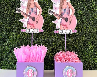 Swift Centerpieces, swift party decorations, birthday era party supplies, Swift birthday party, swift favor boxes, swift party