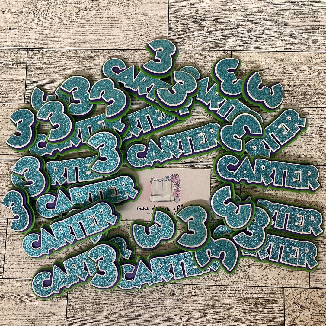 3D Name Cutouts, Custom Cardstock Name Cut Outs, Custom Paper Sign