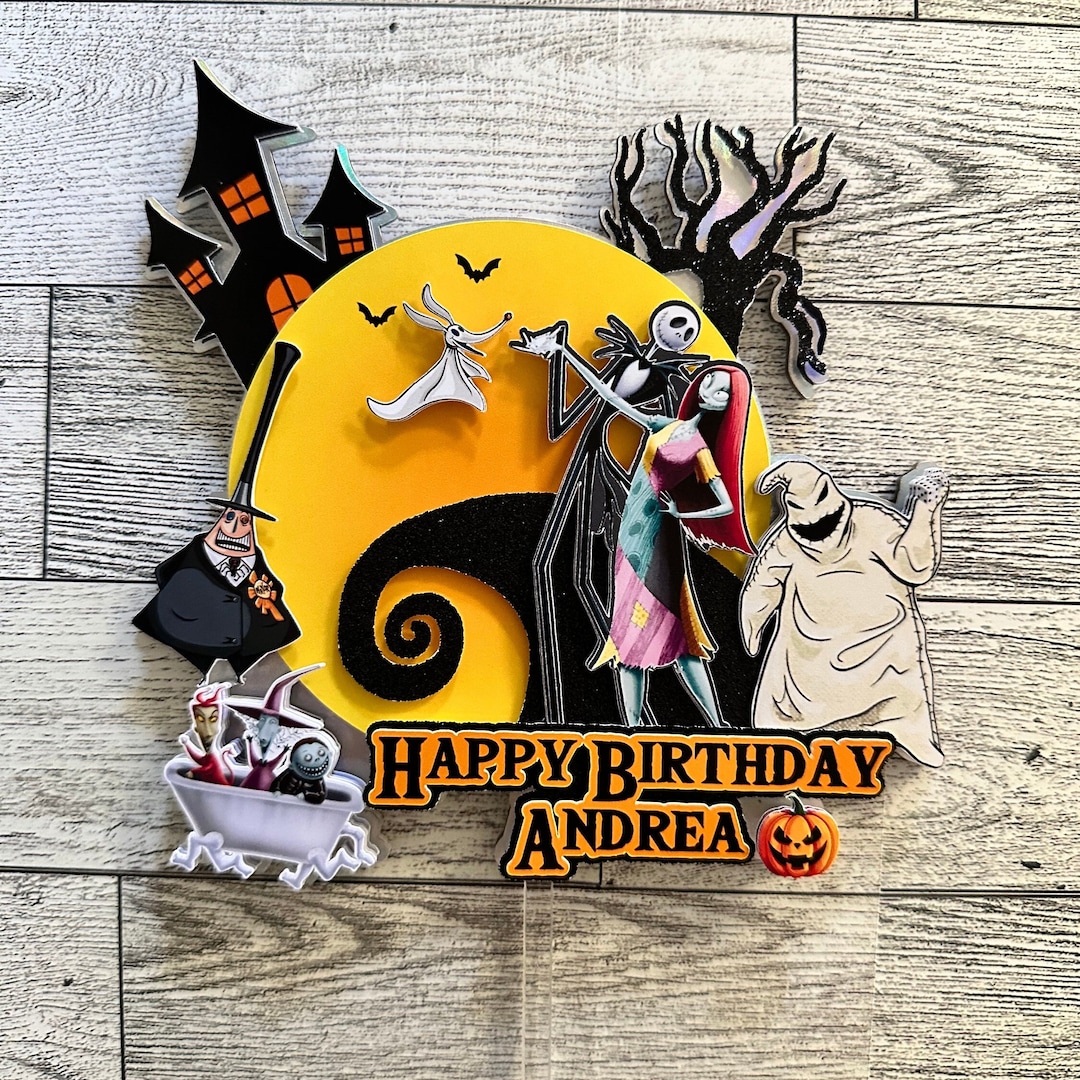 Nightmare Before Christmas Cake Topper, Jack the Skelington Cake Topper