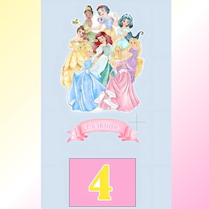 Centrotavola principessa, compleanno principessa, articoli per feste principessa, topper principessa, decorazioni principessa, decorazioni per feste principessa