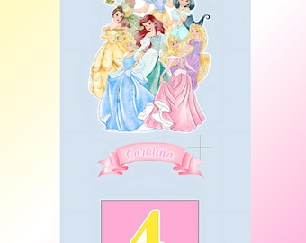 Princess centerpieces, princess birthday, princess party supplies, Princess topper, princess decorations, princess party decorations