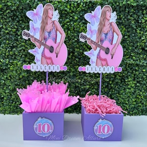Swift Centerpieces, swift party decorations, birthday era party supplies, Swift birthday party, swift favor boxes, swift party