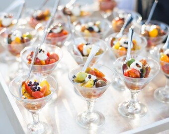 Appetizer Snacking Cups Mini Forks Set for Dessert Cupcake Display Buffet Catered Event Wedding Brunch Grazing Station Charcuterie Cups