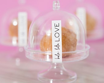 Mini Dessert Favor Stand Tiny Cake Dome Clear Plastic Wedding Favor Candy Display Chocolate Editable Favor Macaron Bridal Shower Baby Shower