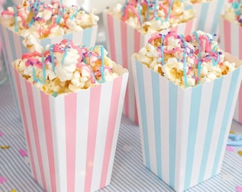 Striped Popcorn Cups for Party Wedding Favor Snacking Bridal Shower Baby Shower Birthday Party Movie Night Mini Popcorn Boxes Favor Bags