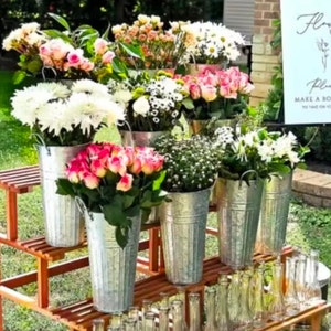 DIY Blumen Bar Kit Blumenstrauß Bar für Ihre eigene Blumenstrauß Station Brautparty Babyparty Geburtstagsparty Florist Kit Blumenwagen Paket
