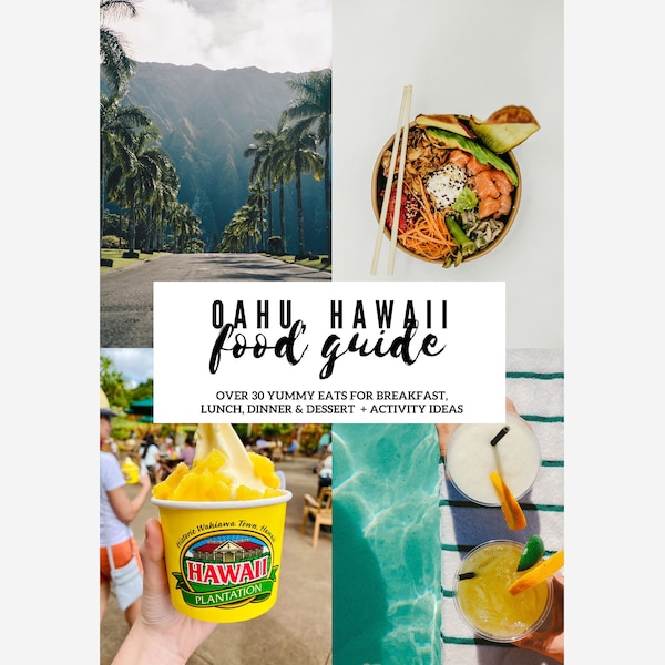 Guide de voyage d'Hawaï - Découvrez la meilleure cuisine d'Oahu lors de votre voyage à Hawaï | Guide des vacances Top 10 des choses à faire à Oahu Gastronomie PDF numérique