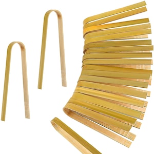 Mini Bamboo Charcuterie Tongs for Charcuterie Food Display Appetizers Cones Grazing Table Catered Events Buffets Showers Weddings Brunch