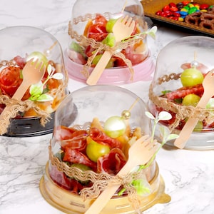 Charcuterie Dome Containers Cups With Mini Wooden Forks for Food Favor  Dessert Display Individual Charcuterie Grazing Table Catering Wedding -   Canada