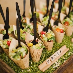 Charcuterie Bamboo Cups Cones Mini Fork for Stand Holder Grazing Table Appetizer Cups Cones Catered Events Buffets Bridal Showers Weddings