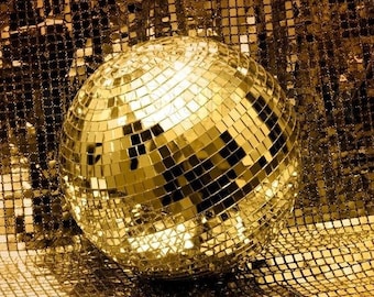 Gold Disco Ball Decor Disco Cowgirl Last Disco Bachelorette Party Wedding Disco Party Favor Disco Decorations Assorted Sizes Attached String