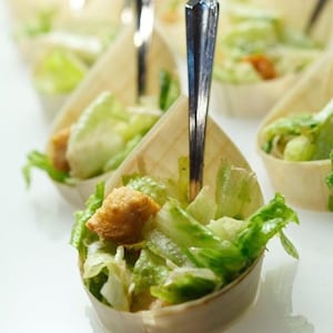 Salad Appetizer Bamboo Cups and Mini Forks for Grazing Table Food Display Snacking Cups Favors Catered Events Buffets Party Snacks