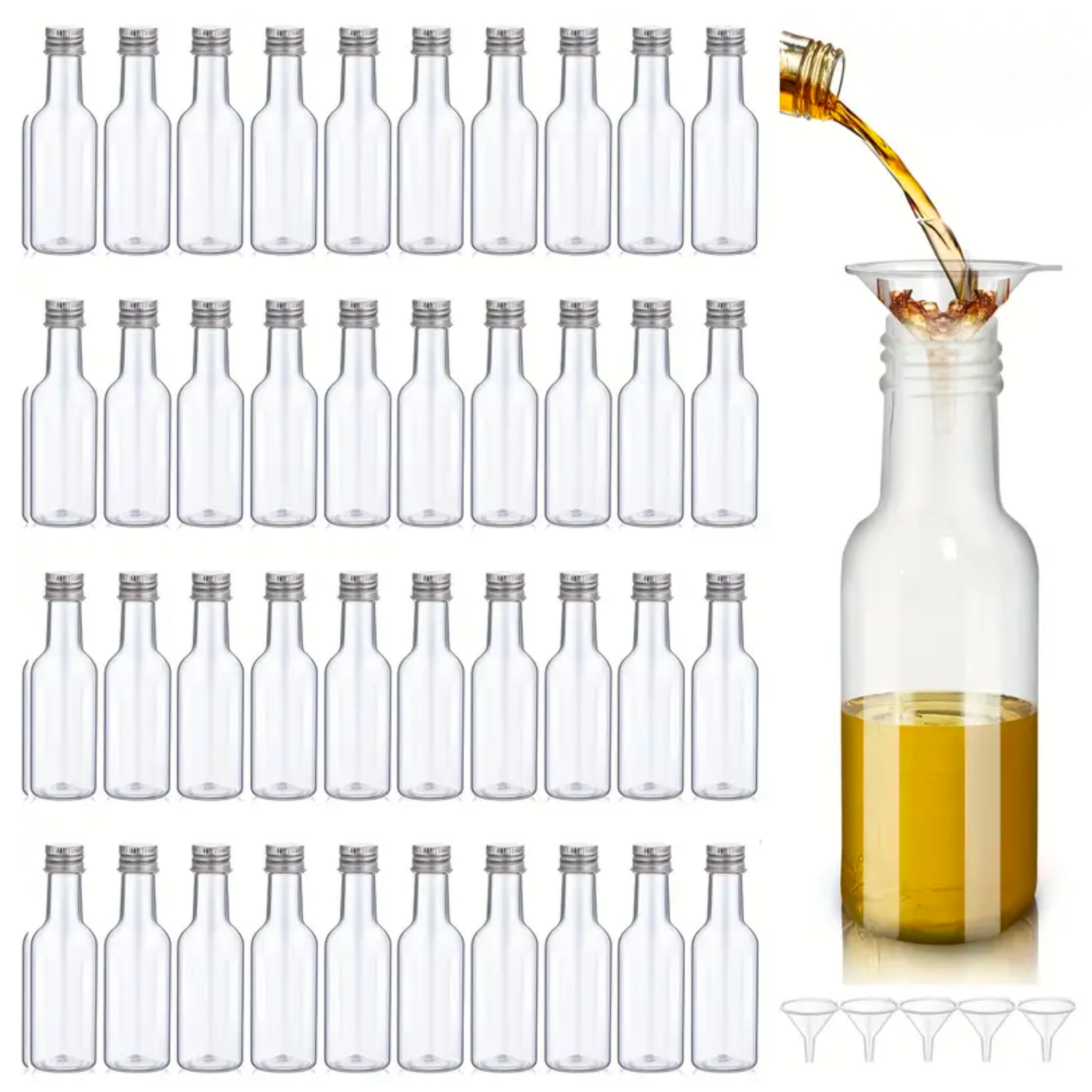 1 Oz Mini Plastic Liquor Bottles Small Salad Bottles Mini Shot Alcohol ...