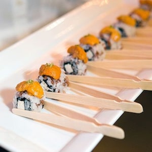 Wooden Sushi Appetizer Tongs for Charcuterie Food Display Appetizers Cones Grazing Table Catered Events Buffets Showers Weddings Brunch