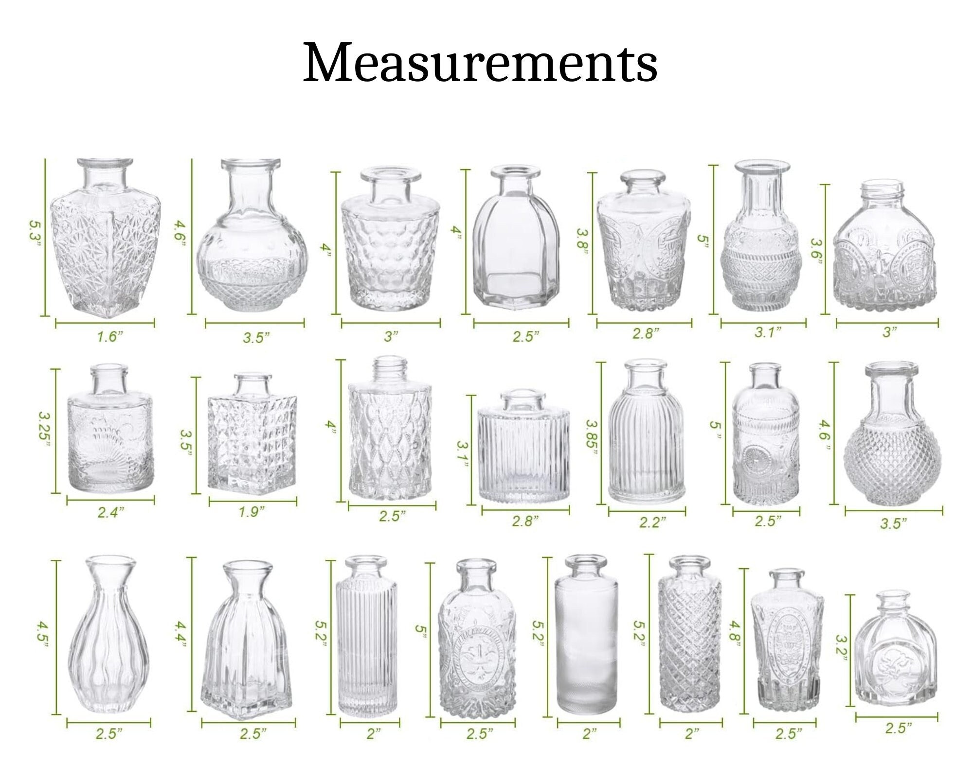 Set 12 Vasi In Vetro Per Fiori Mini - Decorazioni Per Casa, Ufficio, Matrimoni E Feste - Foto 10