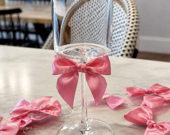 Mini Satin Ribbon Twist Tie Bow for Favor Bags DIY Crafts Wedding Gift Wrapping Candy Treat Bags Decoration Party Bags Ribbon Bow Twist Tie