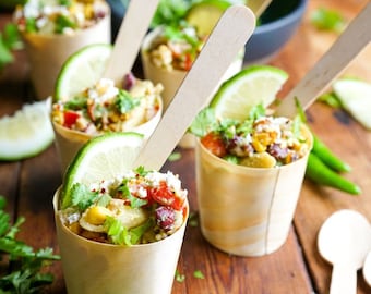 Charcuterie Appetizer Bamboo Cups and Toothpicks for Grazing Table Food Display Snacking Cups Favors Catered Events Buffets Party Snacks