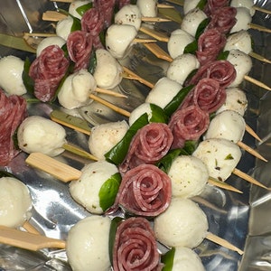 Wooden Paddle Flat Charcuterie Skewer Bamboo Toothpicks set for Charcuterie Food Display Appetizers Cones Cooking BBQ Skewer Catering Buffet