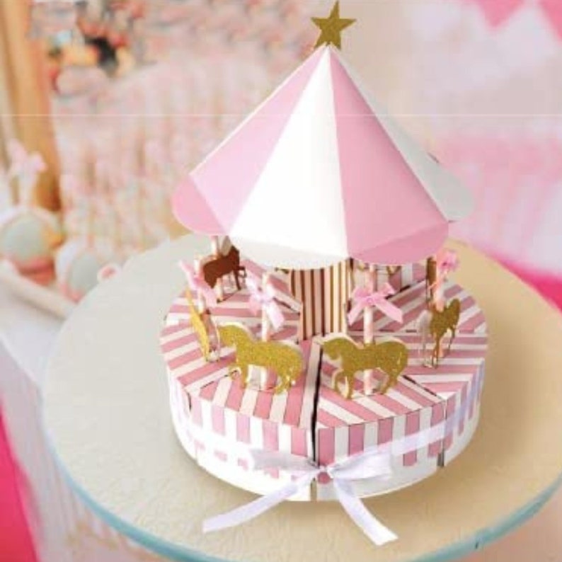 Paper Carousel Horse Carnival Theme Paper Gift Candy Treat - Etsy