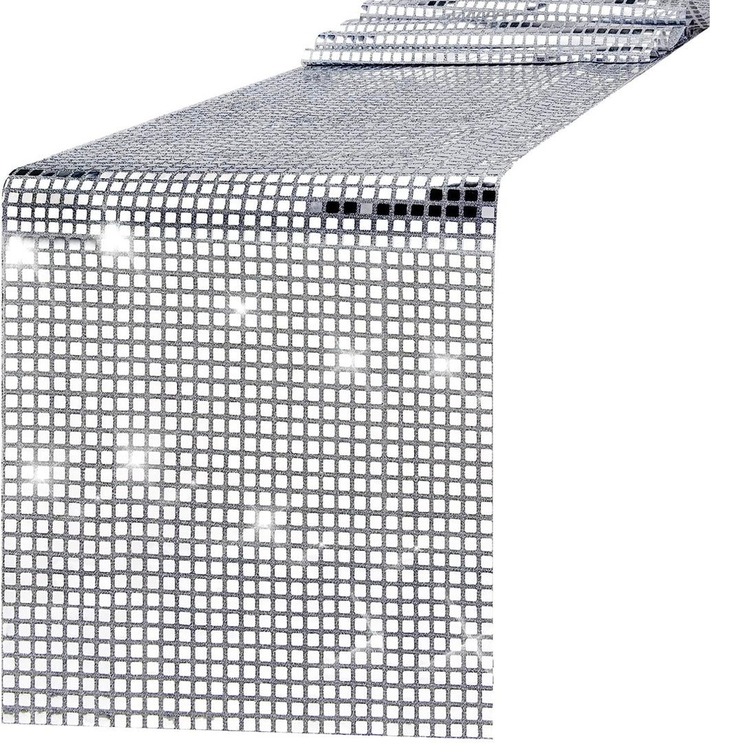 Disco Silver Table Runner Party Tabletop Decor Silver Disco Etsy