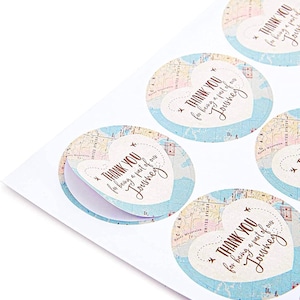 World Map Travel Themed Party Favor Goodie Treat Candy Bags and Stickers for Bridal Shower Wedding Favor Dessert Display Macaron Donut Favor