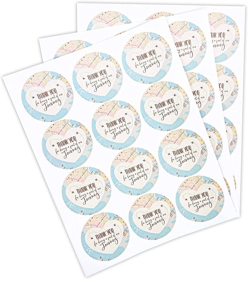 World Map Travel Themed Party Favor Goodie Treat Candy Bags and Stickers for Bridal Shower Wedding Favor Dessert Display Macaron Donut Favor