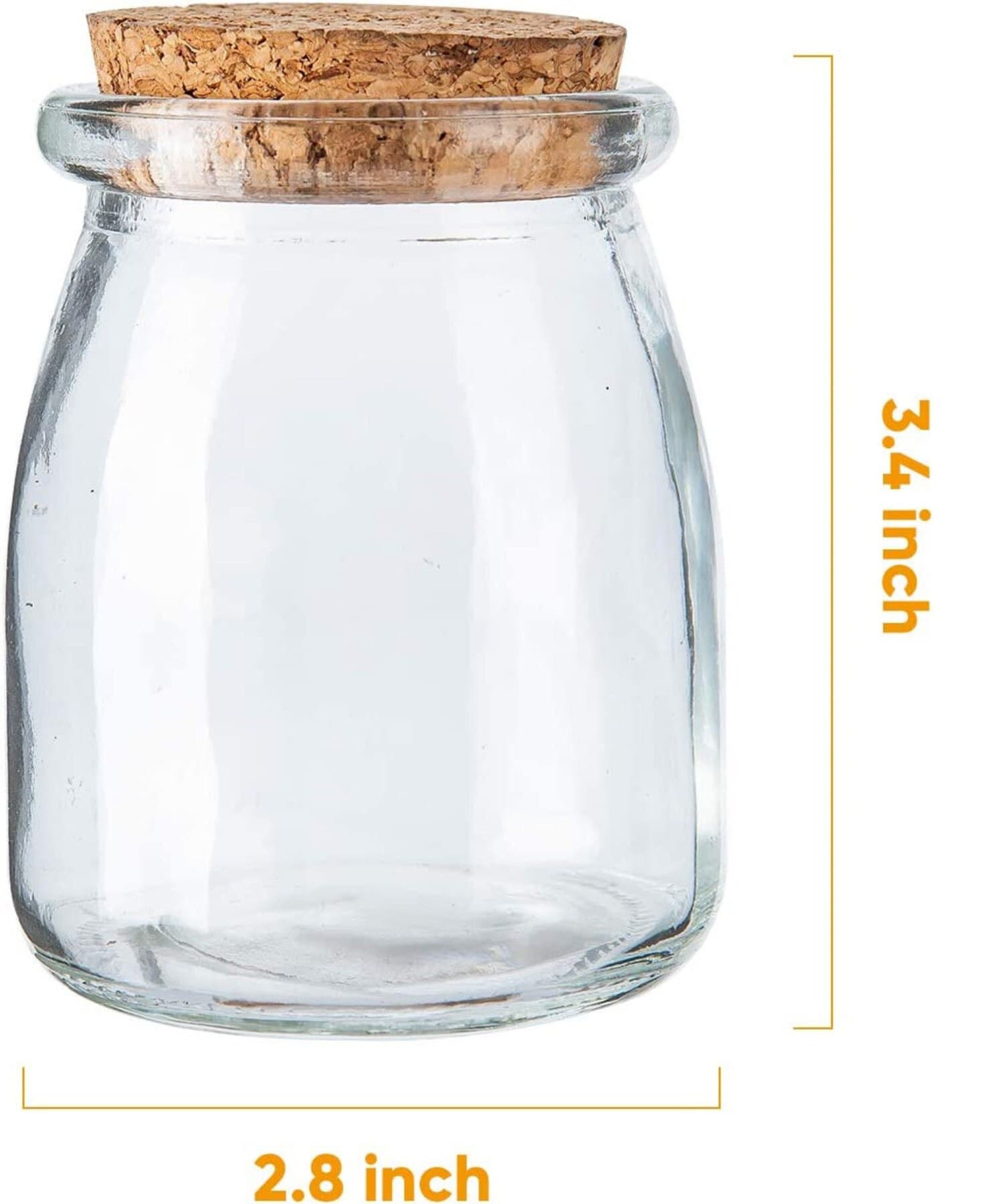 40 Stück Mini-Joghurtgläser Mit Korkdeckel – 96 Ml, Ideal Für DIY, Hochzeitsgeschenke & Lebensmittelaufbewahrung
