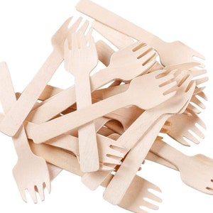 Mini Wooden Forks Mini Wooden Spoons or Large Size for Charcuterie Board Favor Grazing Table Appetizer Buffet Wedding Catered Events