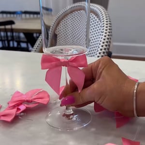 Mini Satin Ribbon Twist Tie Bow for Favor Bags DIY Crafts Wedding Gift Wrapping Candy Treat Bags Decoration Party Bags Ribbon Bow Twist Tie
