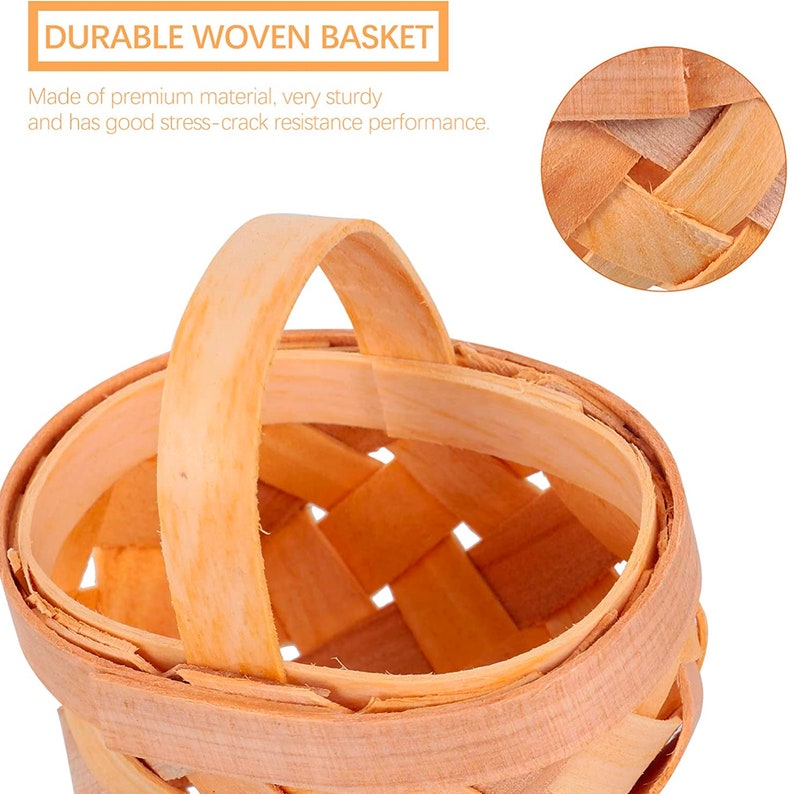 Individual Fruit Berry Basket Favor Tiny Wooden Picnic Basket Catering Display Wedding Favor Bridal Shower Food Fresh Framers Market Display
