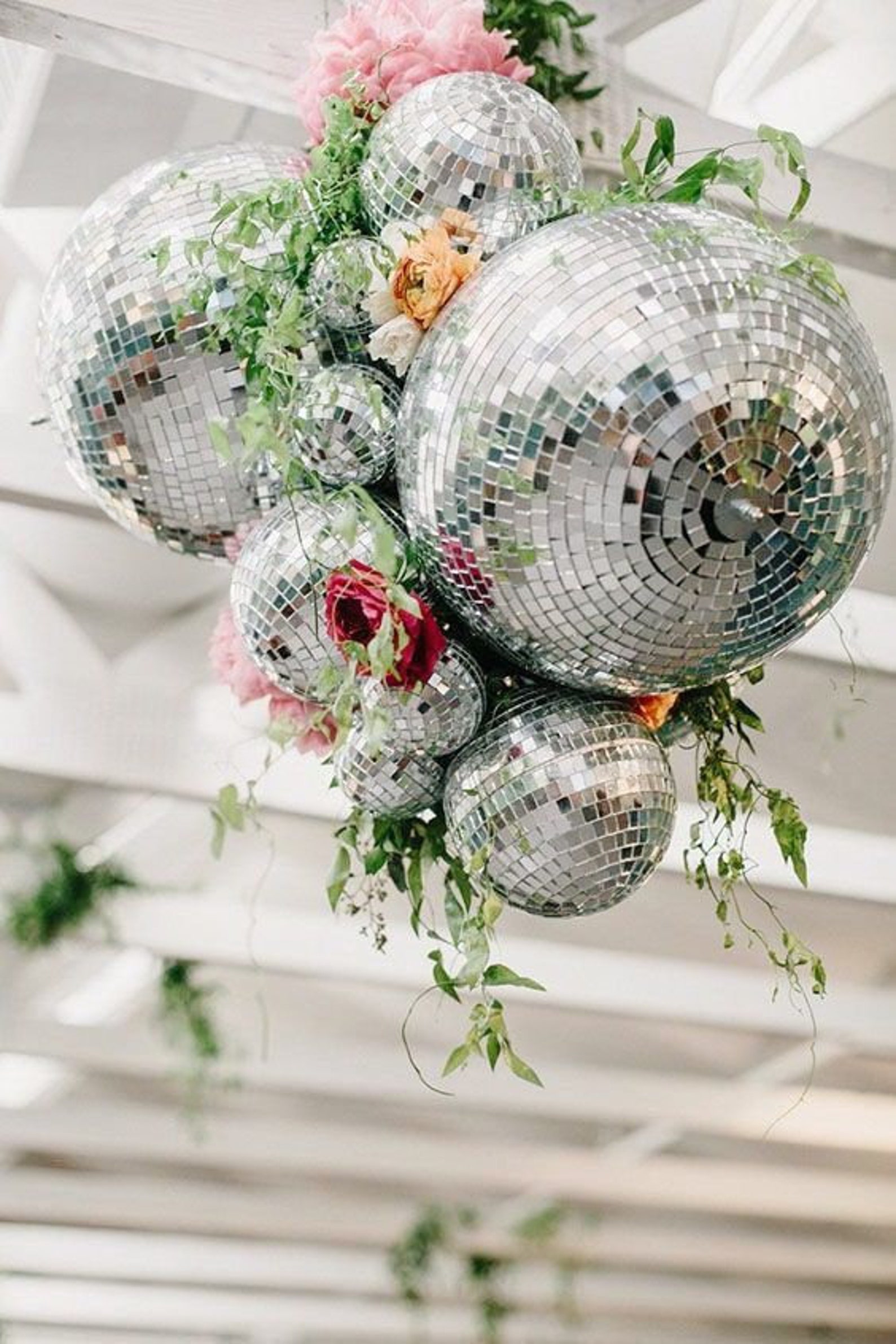 Silver Disco Ball Decor Disco Cowgirl Last Disco Bachelorette Party