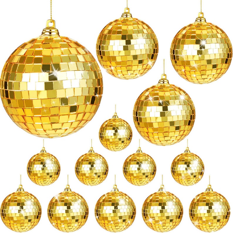 Set of 25 Mirror Gold Disco Ball Decor Disco Cowgirl Last Etsy