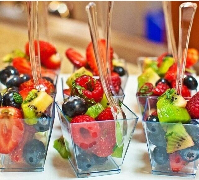Clear Aesthetic Charcuterie Fruit Favor Cups and Mini Forks Spoons for Individual Appetizer Display Grazing Snack Cup Catered Event Display