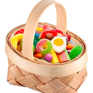 Individual Fruit Berry Basket Favor Tiny Wooden Picnic Basket Catering Display Wedding Favor Bridal Shower Food Fresh Framers Market Display
